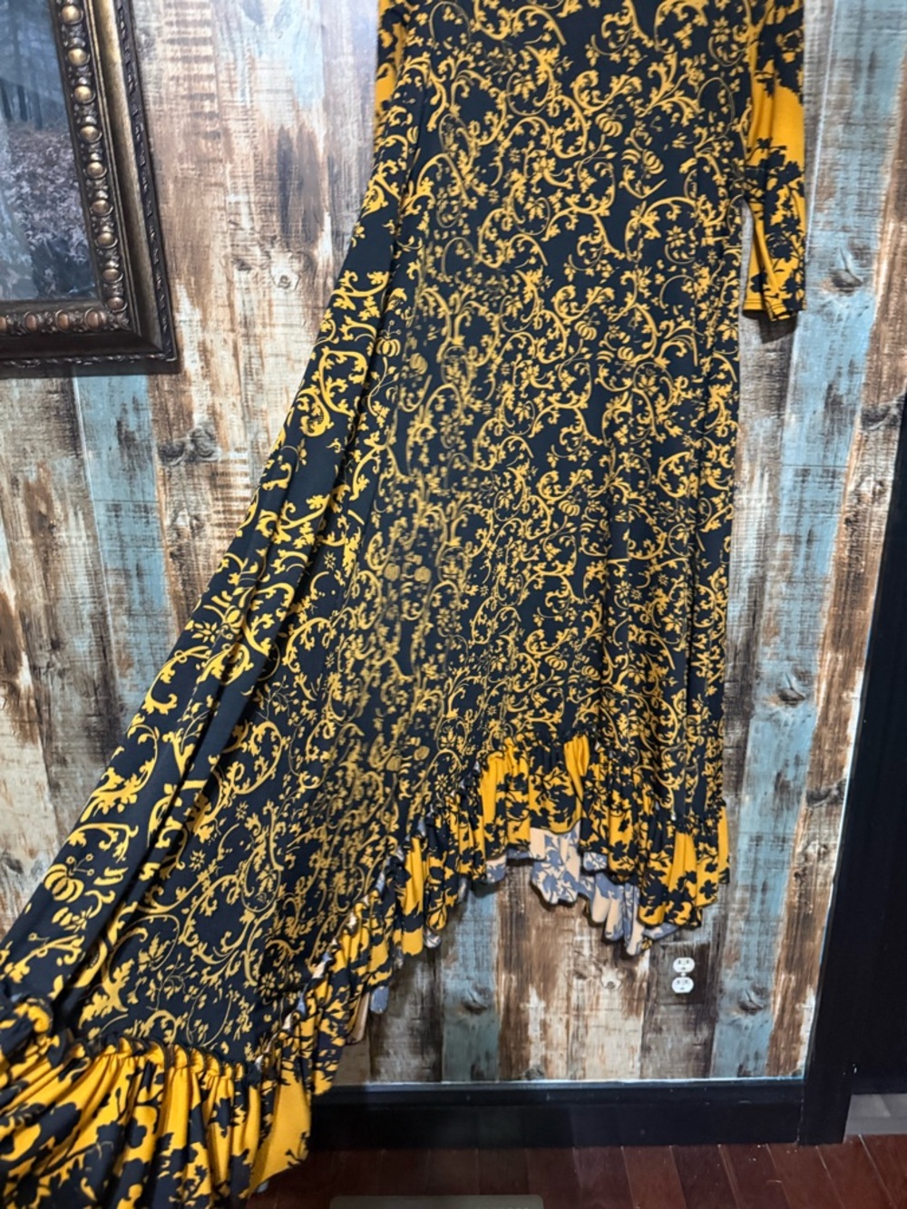 ZadieB’s Black and Yellow Floral Maxi Dress - Picture 2 of 3